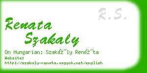 renata szakaly business card